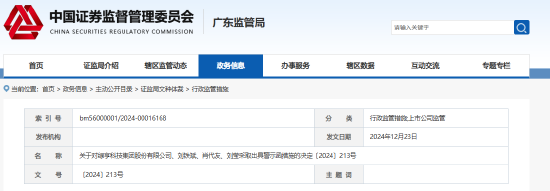 程序不规范、专户注销不及时等 绿亨科技及相关责任人收警示函